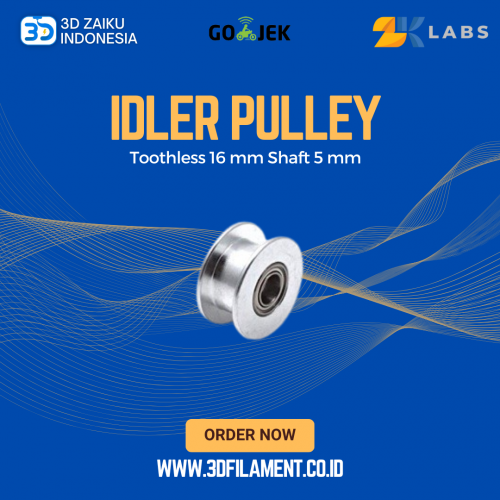 ZKLabs Idler Pulley GT2 Toothless 16 mm Shaft 5 mm